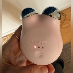 NuFace Mini Pink Skincare Tool with charger